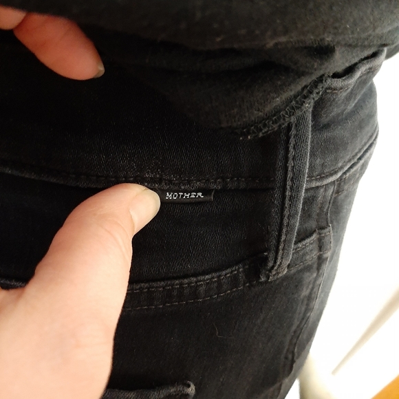 MOTHER  Womens The Coin Mini Fray Blackbird Skirt Sz 27 - Picture 6 of 7